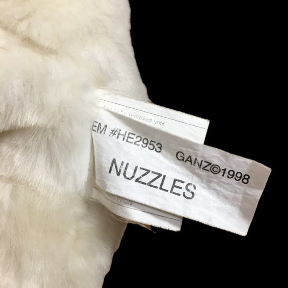 Ganz Bunny Rabbit NUZZLES White Plush Vintage 1998 Pink Lop Ears ULTRA RARE-VHTF - Picture 10 of 11